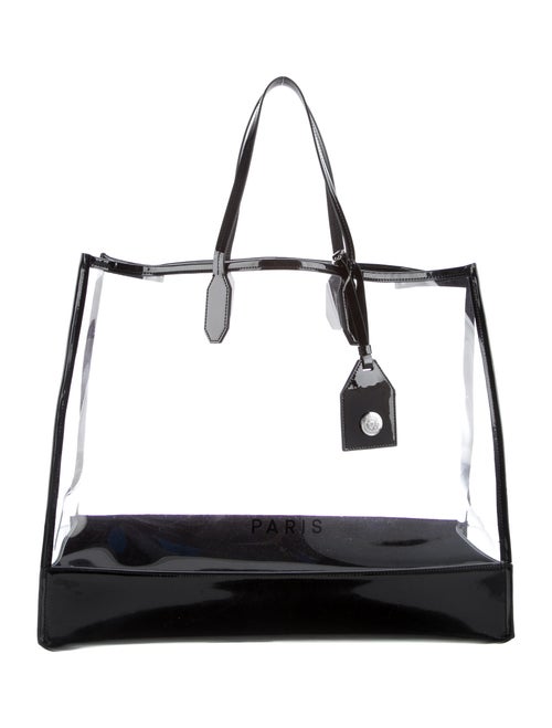 Balmain Logo Print PVC Tote Clear