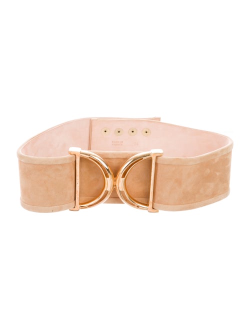 Balmain Suede Waist Belt w/ Tags gold