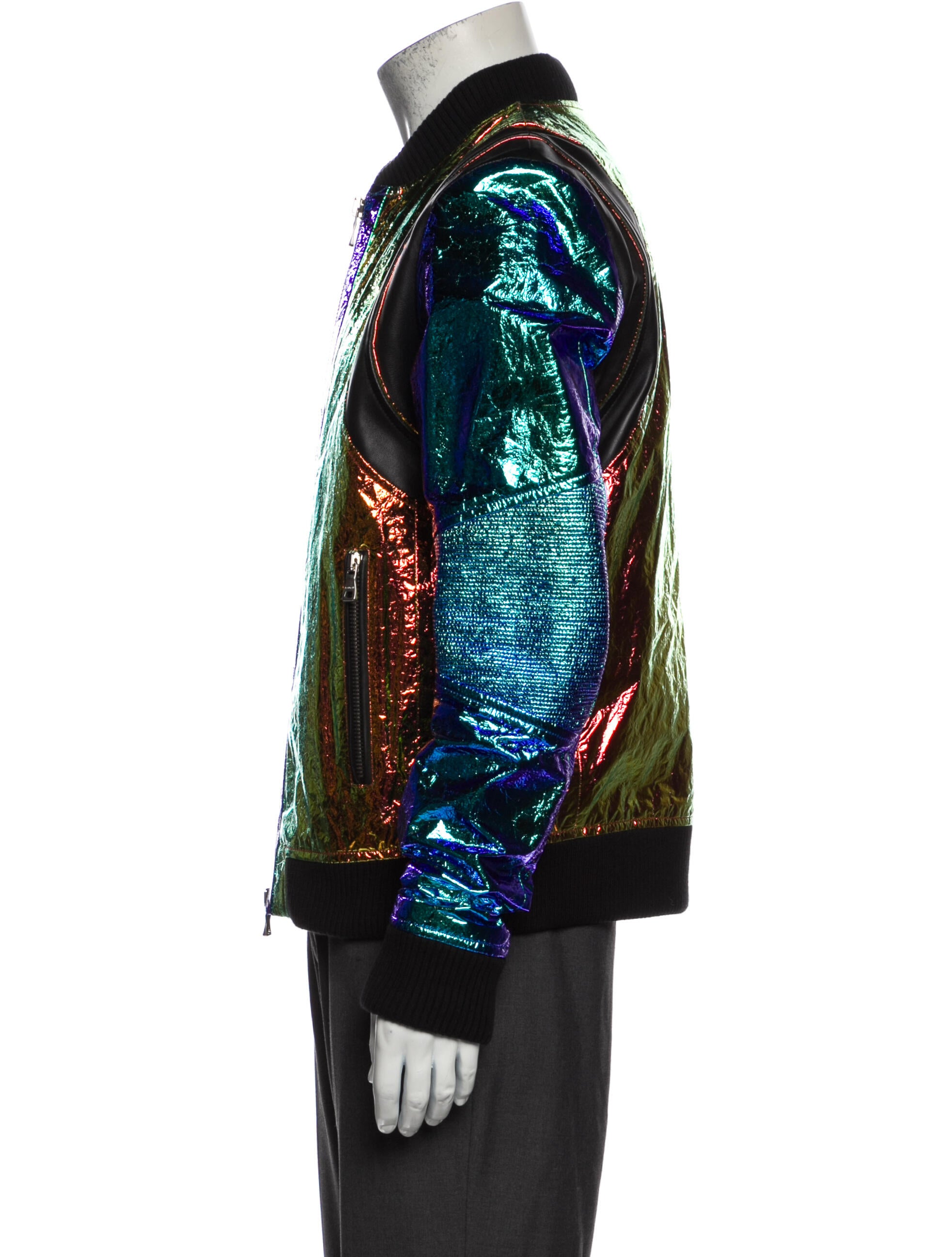 Balmain Printed Moto Jacket w/ Tags