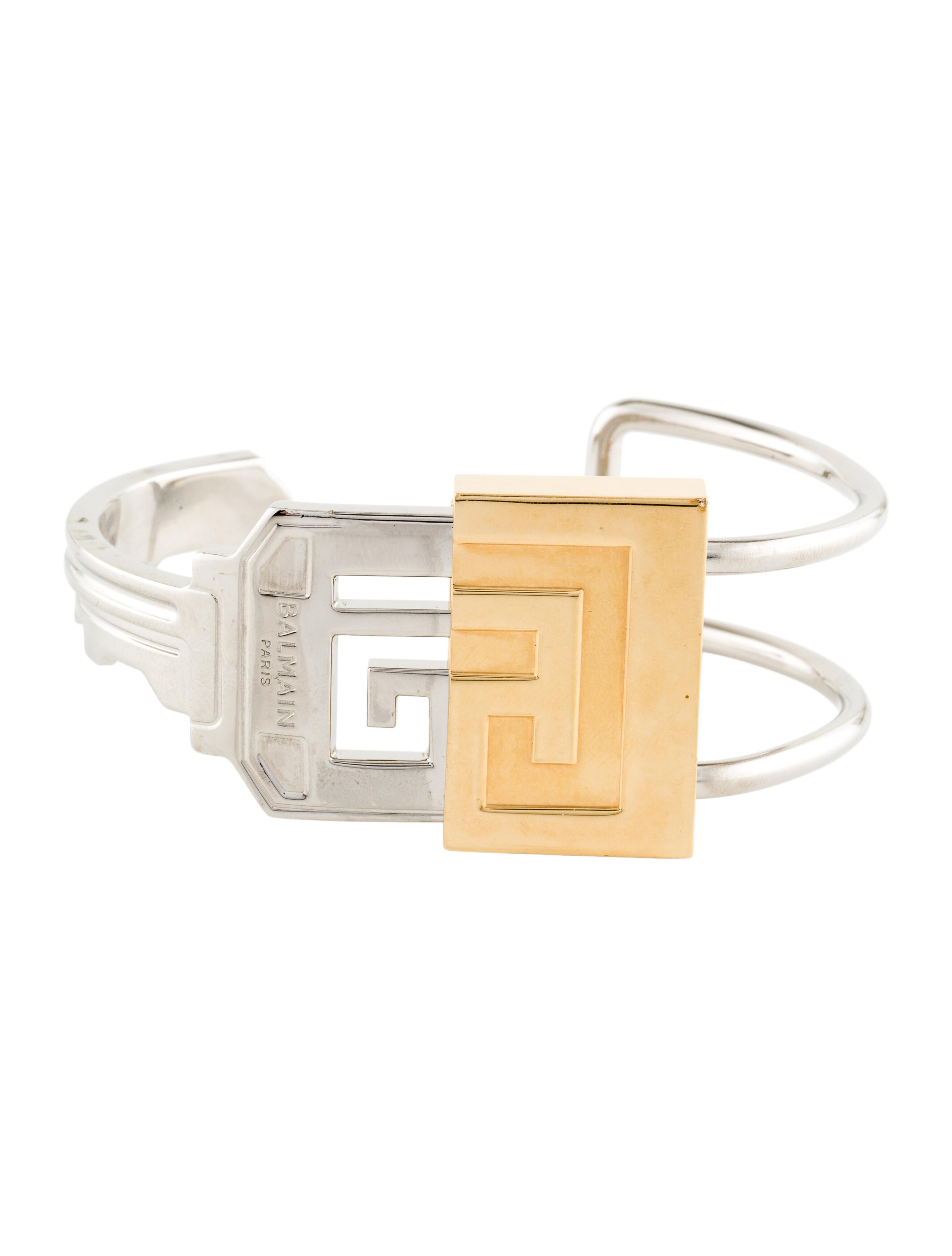 Balmain Lock & Key Cuff Bracelet