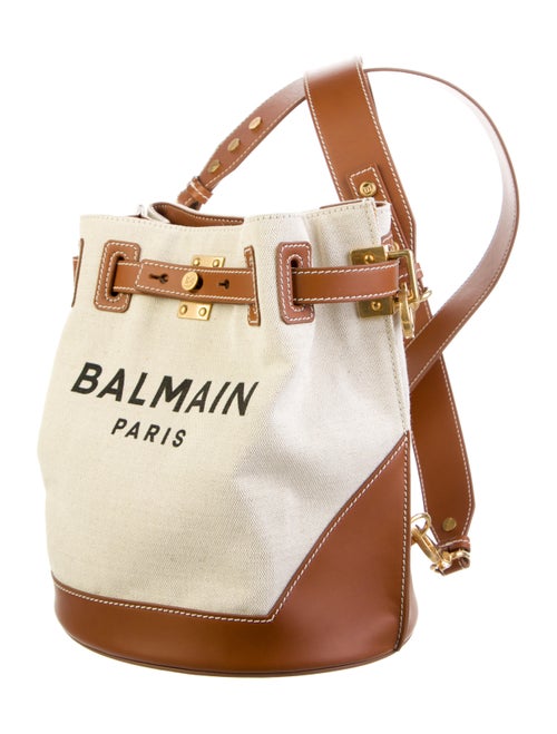 Balmain B Army Canvas Bucket Bag