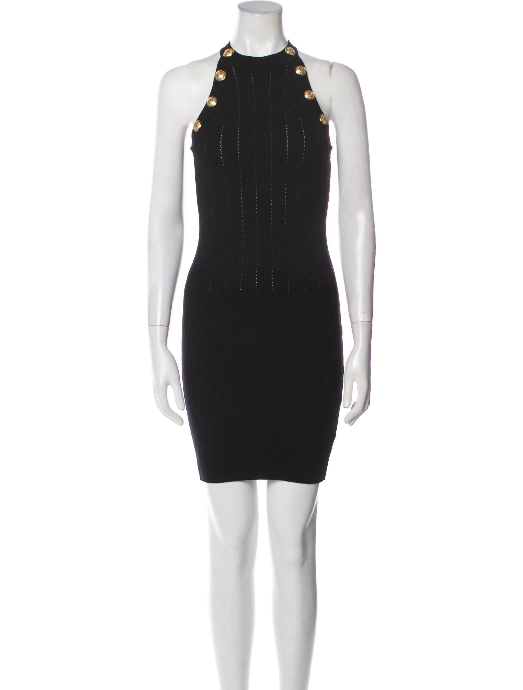 Balmain Crew Neck Mini Dress