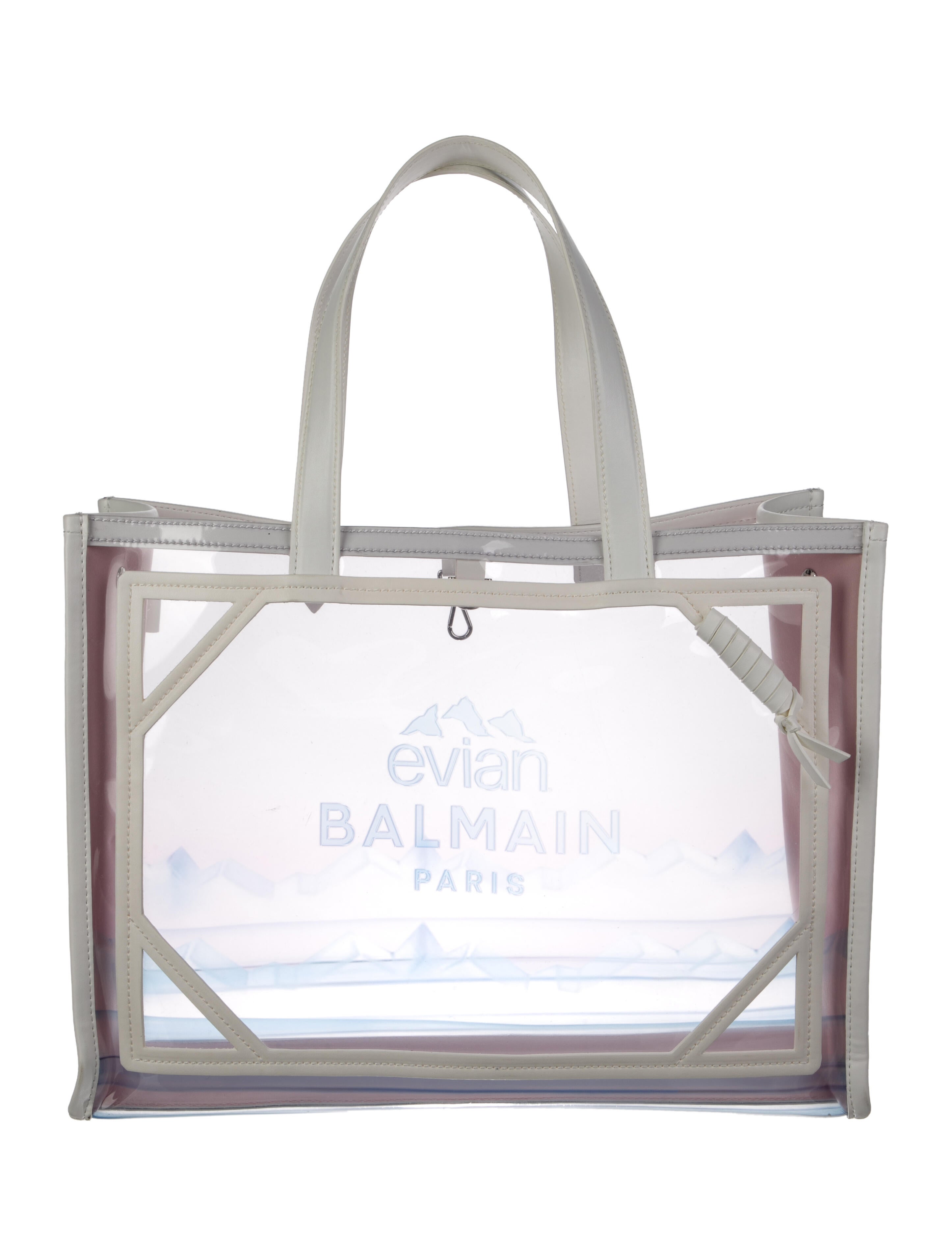 Balmain x Evian PVC BArmy Tote w/ Tags Clear Totes, Handbags