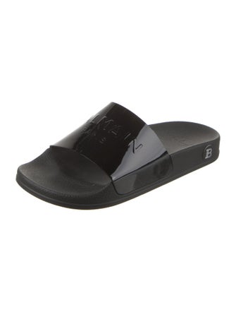 Balmain Patent Leather Slides