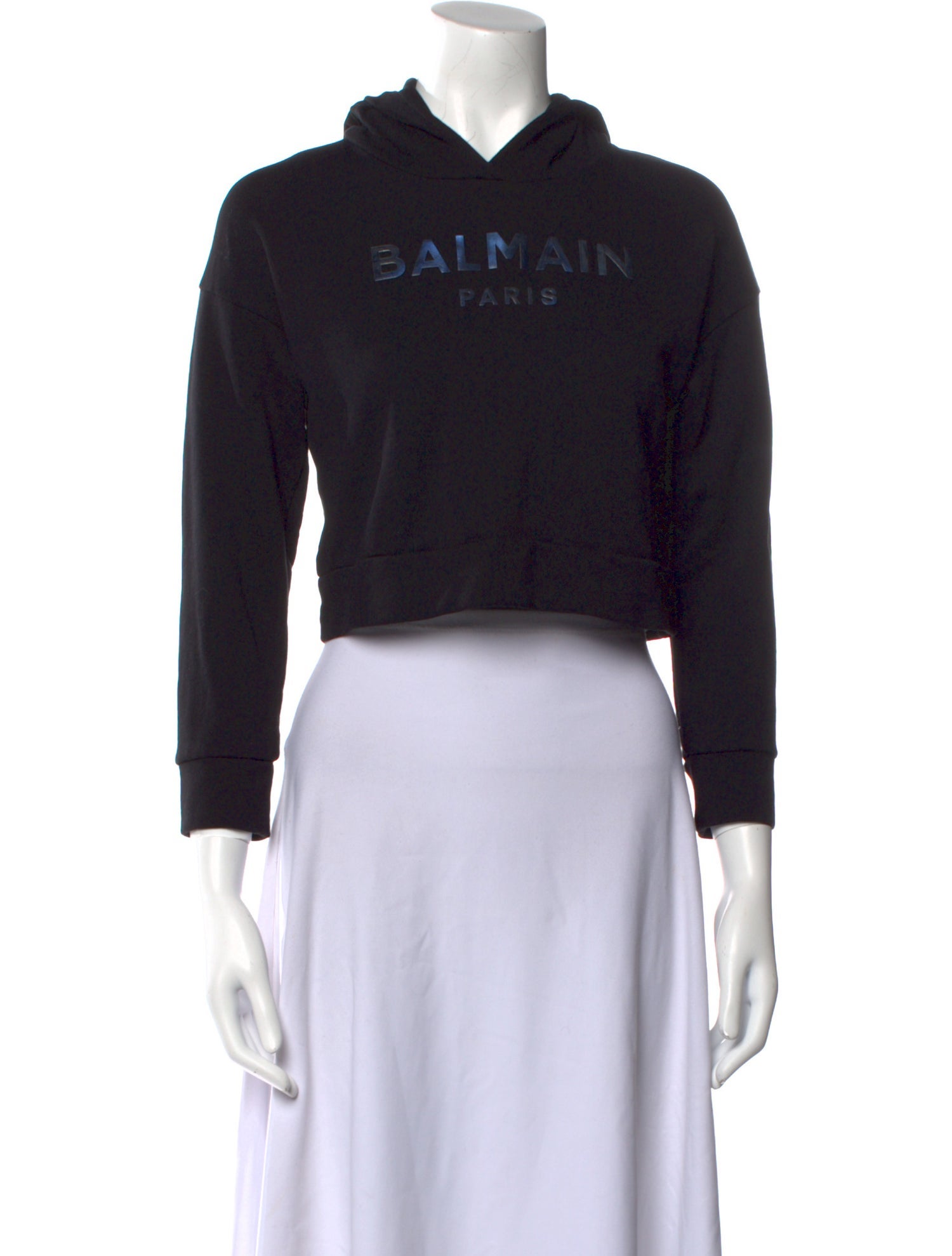 Balmain Girls' Logo Printed Cropped Sweatshirt