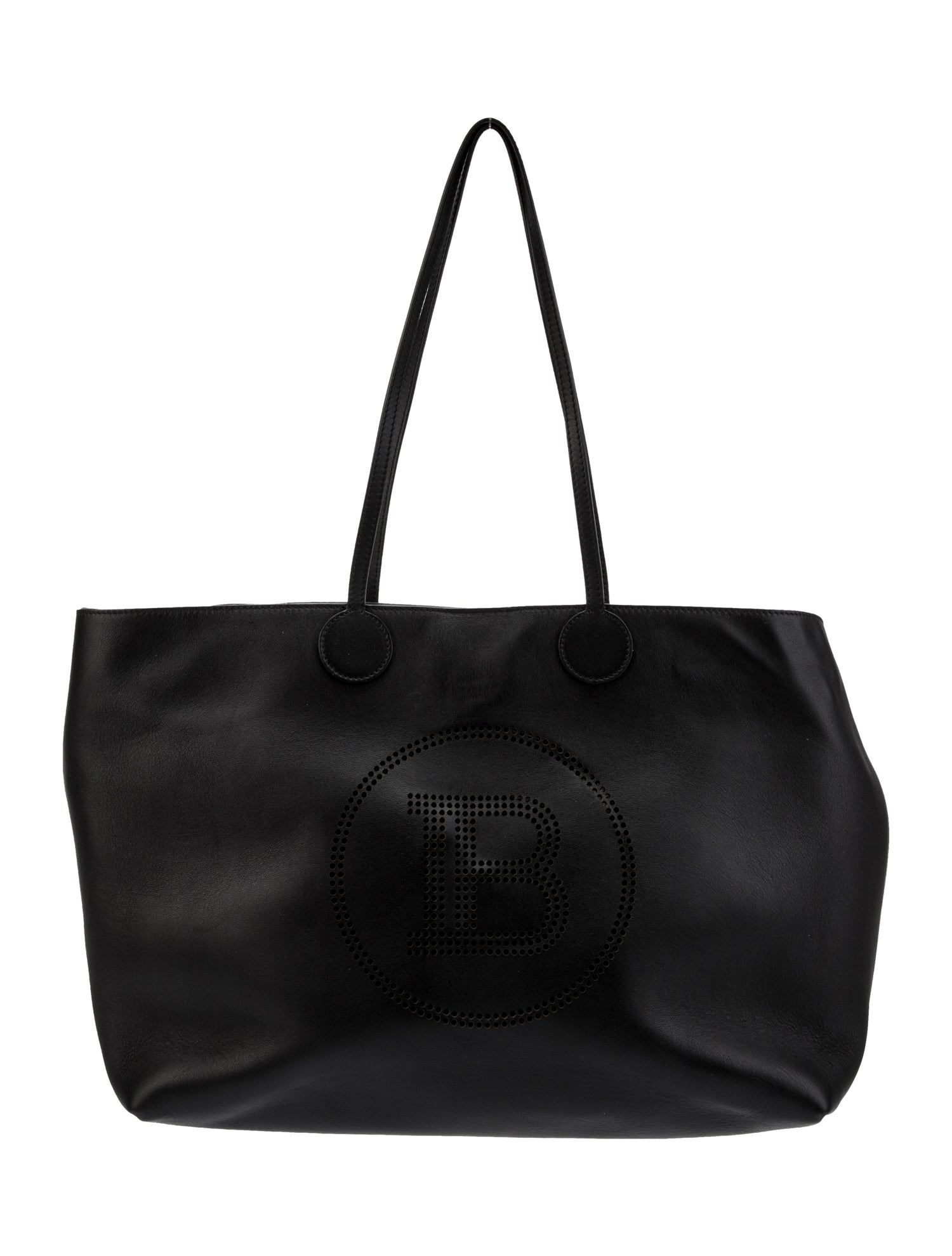 Balmain Leather Tote Bag Black Totes, Handbags BAM82605 The RealReal