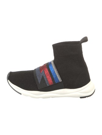 Balmain Printed Glitter Accents Sock Sneakers