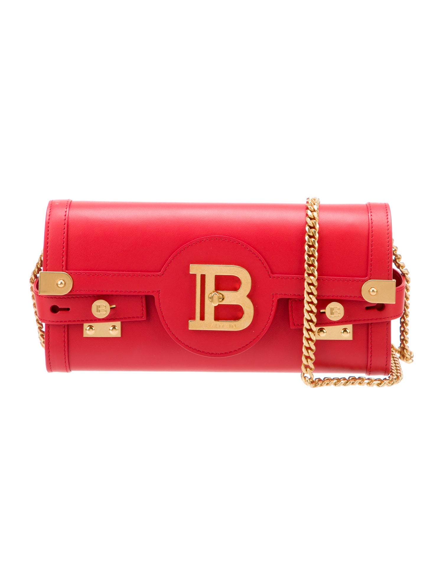 Jimmy Choo Smooth Leather Crystal Embellishment Chain Linked Shoulder Bag White Shoulder Bags