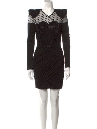 Balmain Crystal Embellished Mini Dress