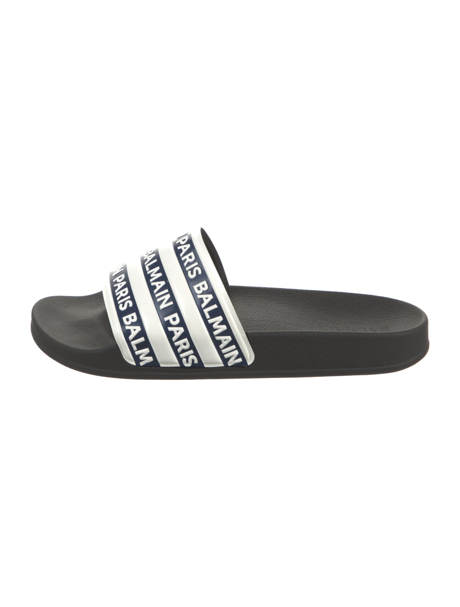 Balmain Rubber Printed Slides w/ Tags