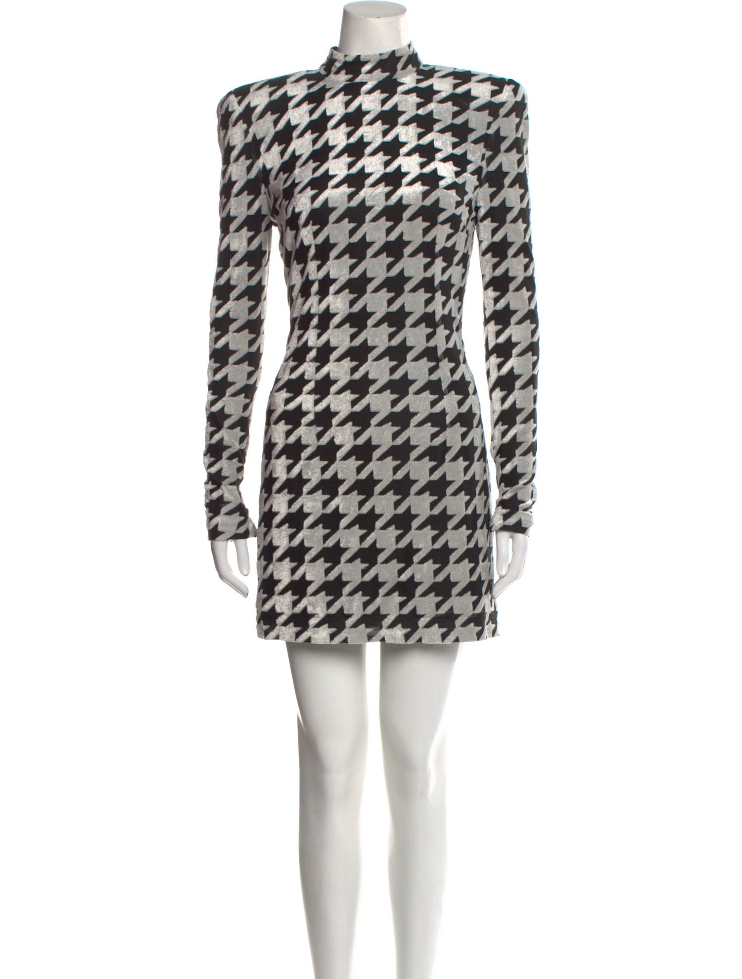 Balmain Houndstooth Print Mini Dress - Black Dresses, Clothing - BAM86949 |  The RealReal