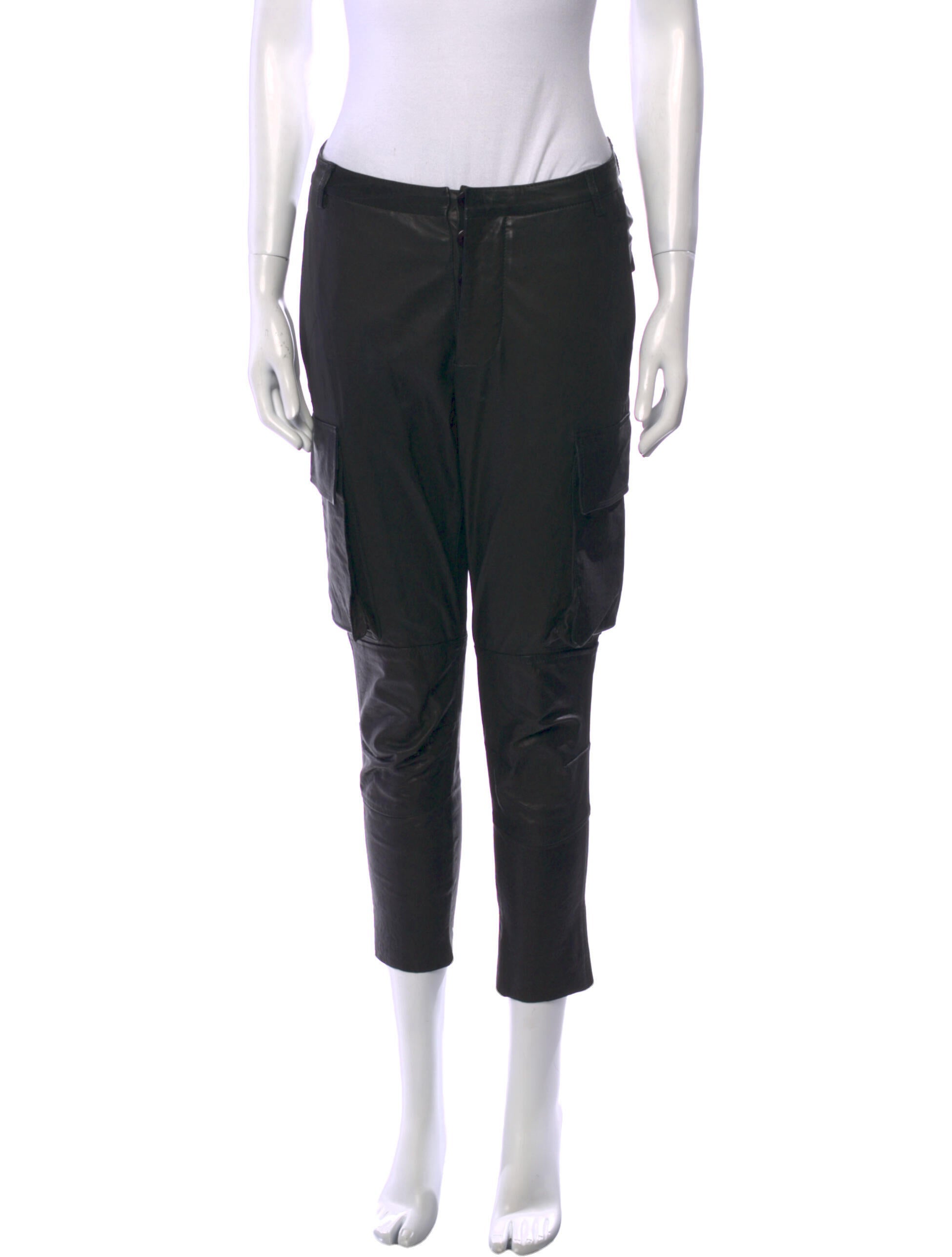 Balmain Calfskin Skinny Leg Pants