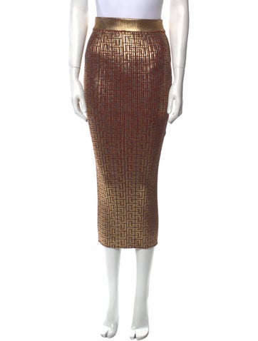 Balmain Skirts Glitter Accents Midi Length Skirt Us6, Fr38 | M