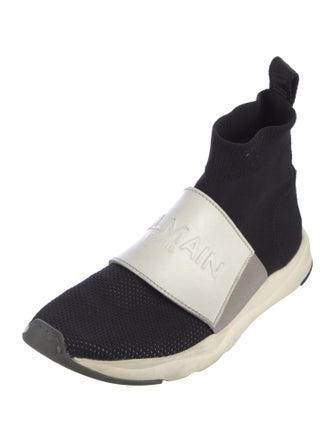 Balmain Colorblock Pattern Sock Sneakers