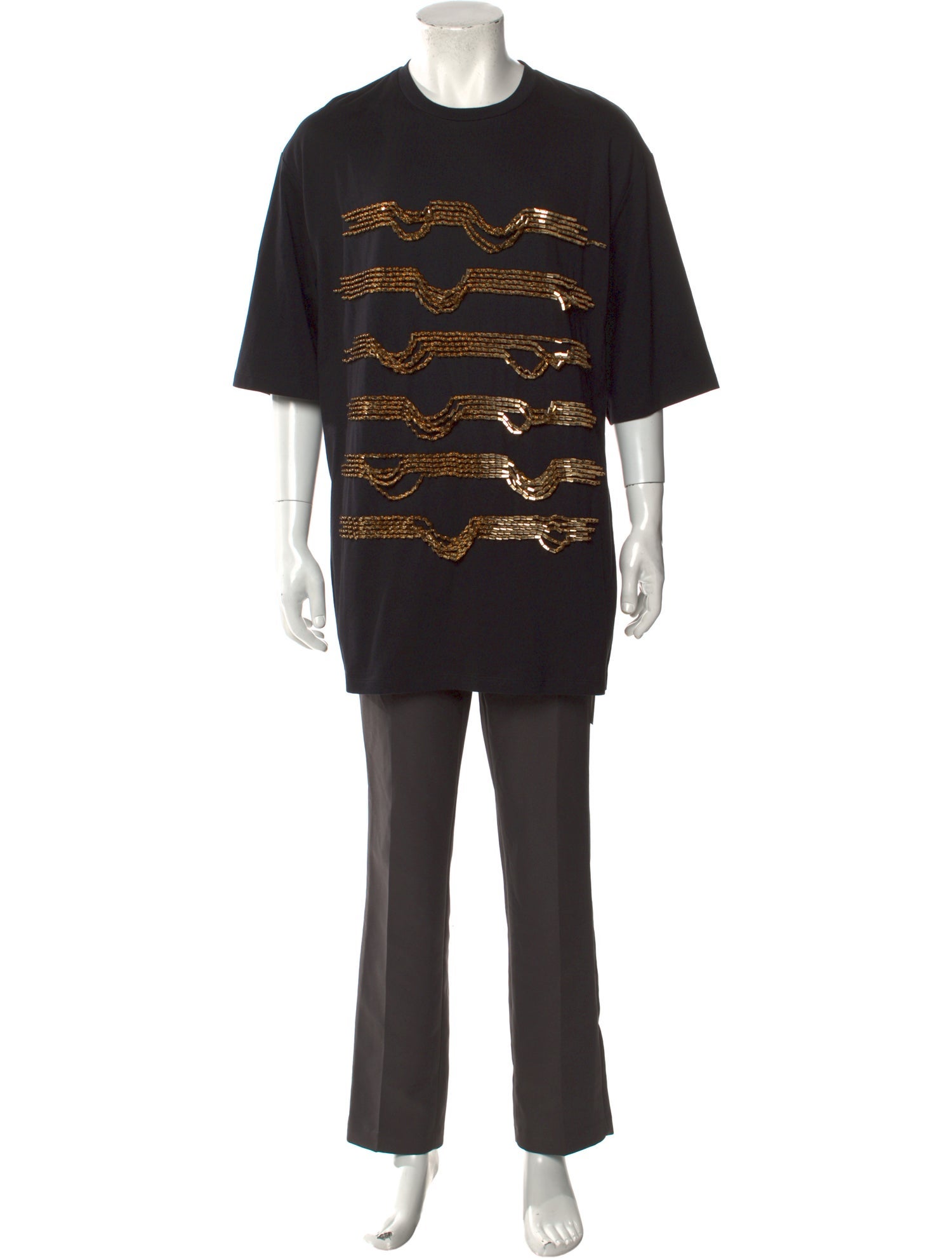 Balmain Graphic Print Crew Neck T-Shirt w/ Tags