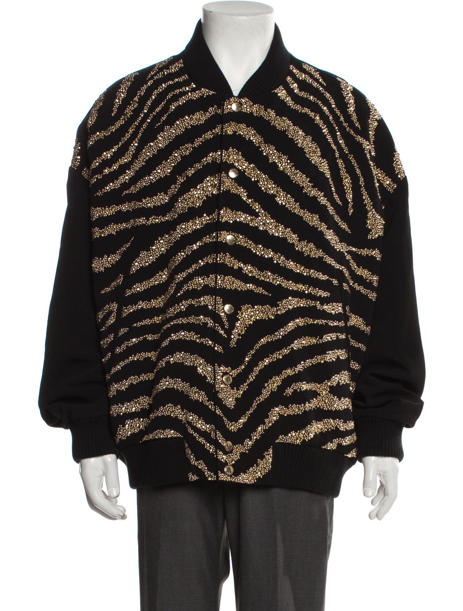 Balmain Striped Puffer Coat w/ Tags