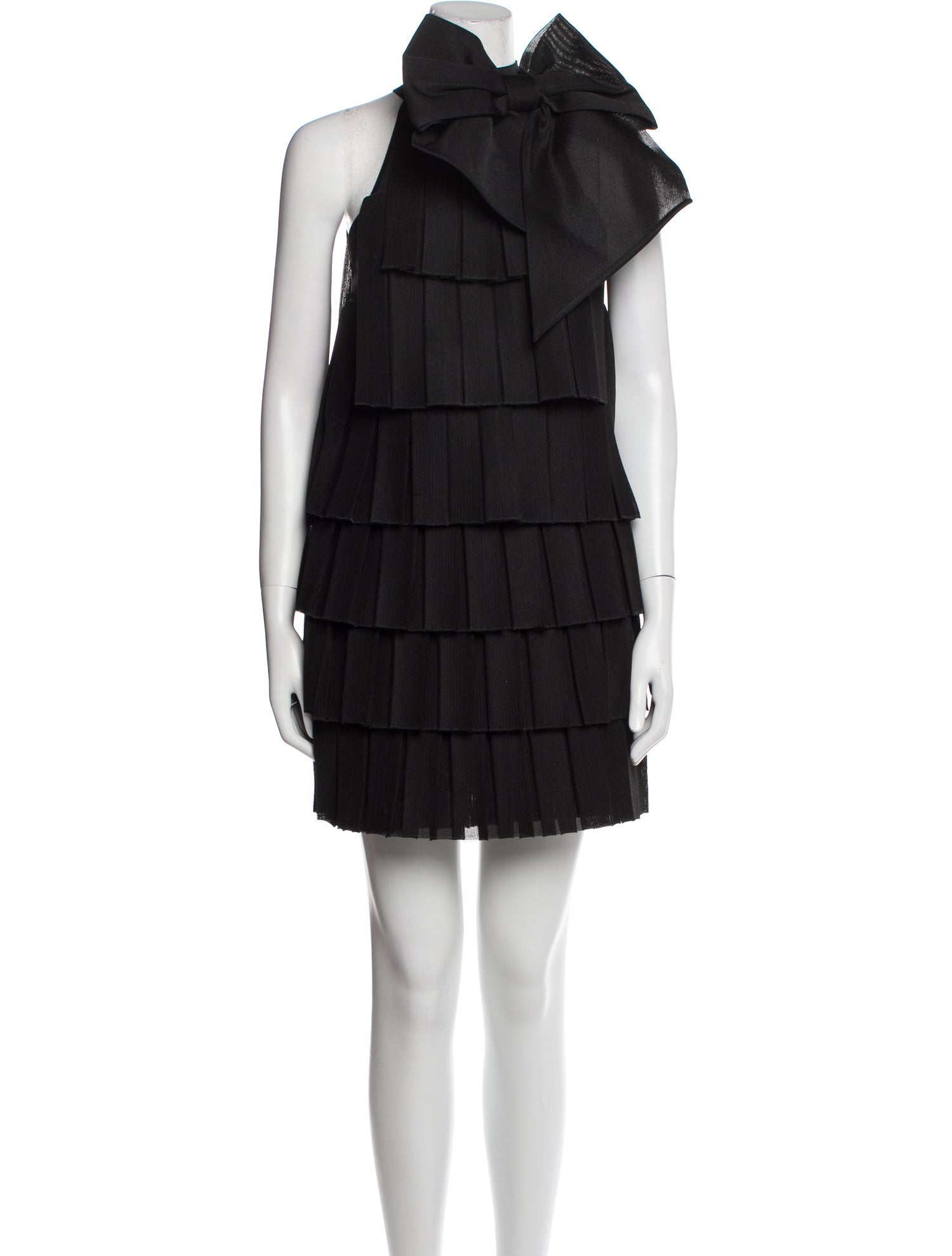 Balmain Mock Neck Mini Dress