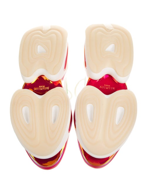 Balmain Leather Colorblock Pattern Sneakers