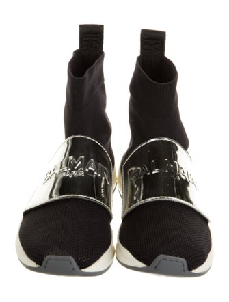 Balmain Colorblock Pattern Sock Sneakers