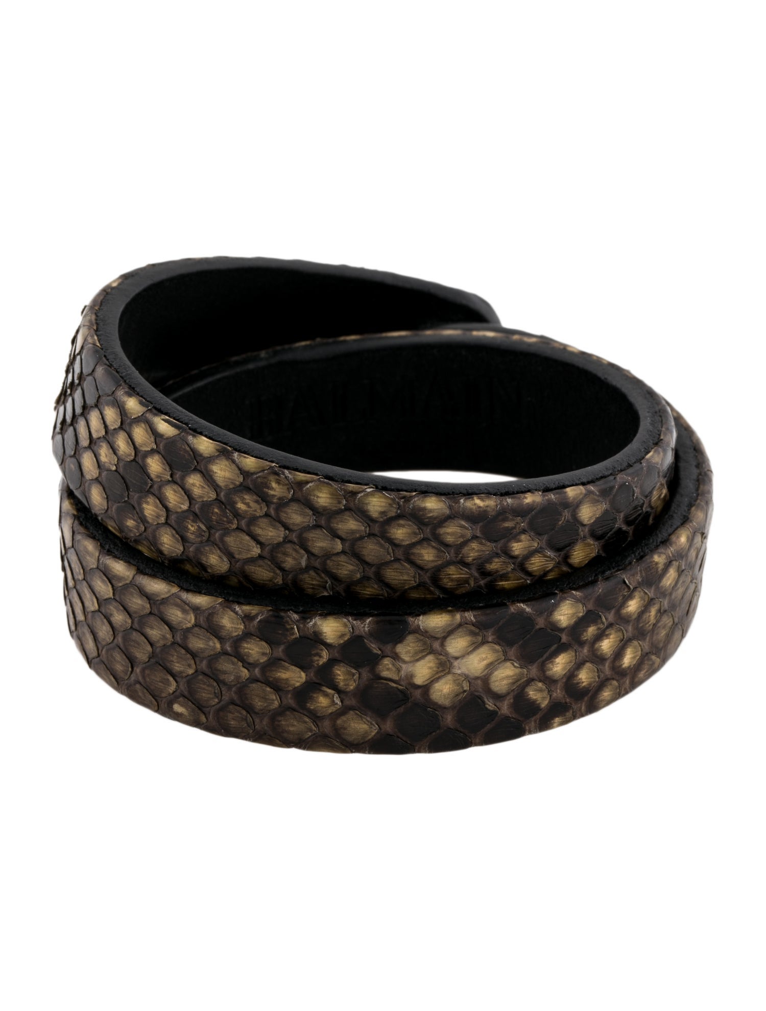 BALMAIN SS13 python leather bracelet 【公式通販】
