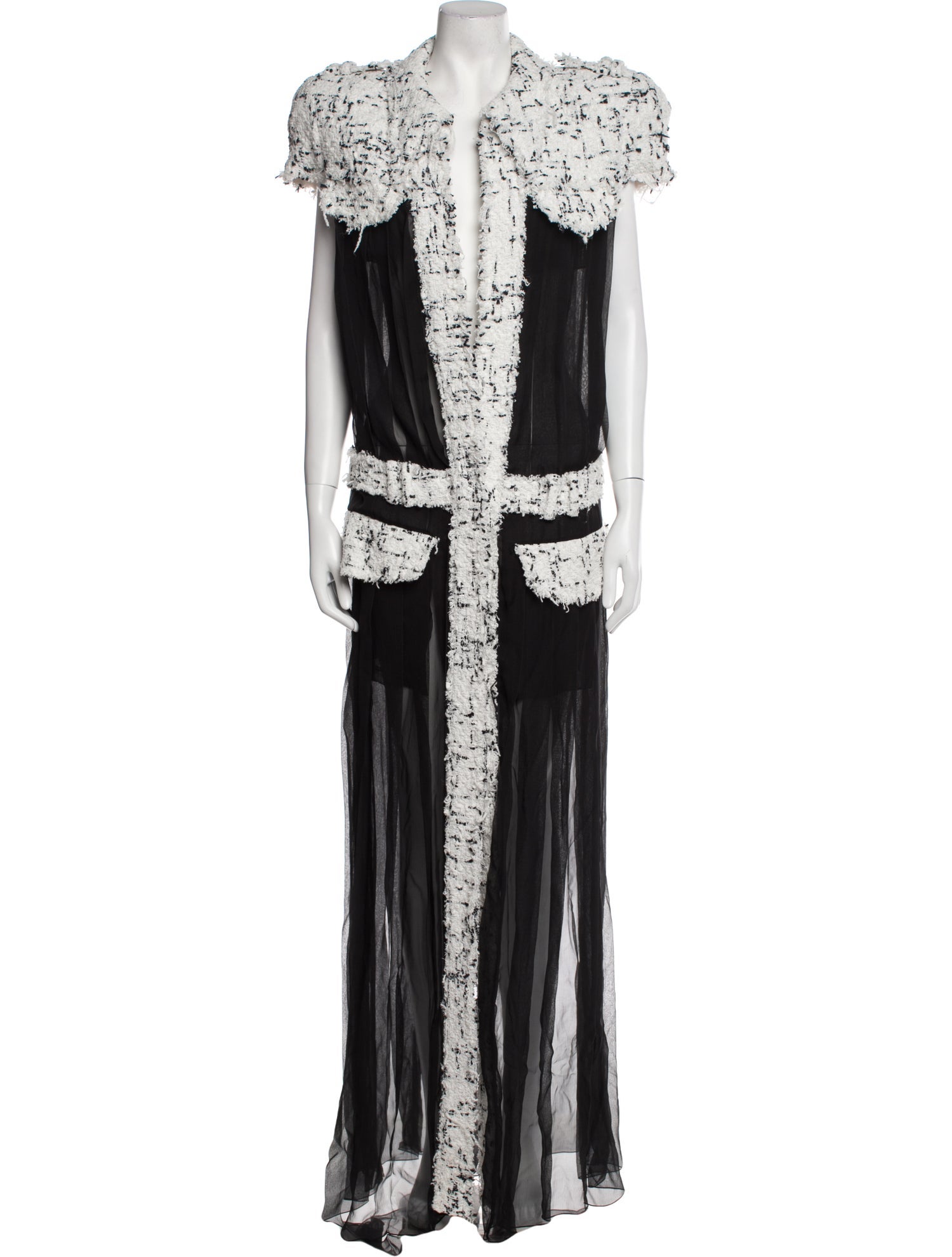 Balmain Colorblock Pattern Coat