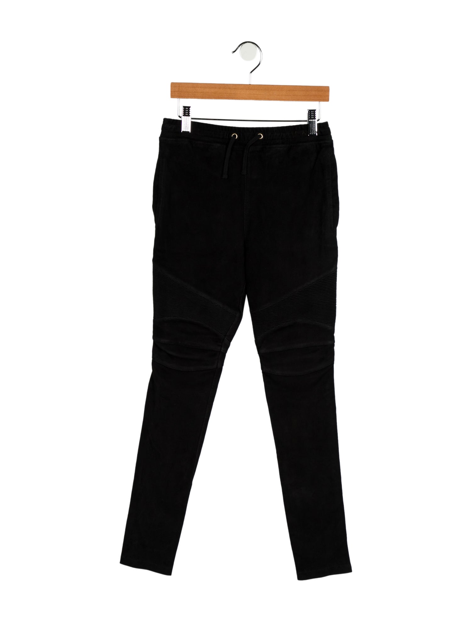 Balmain Boys' Lamb Leather Biker Pants w/ Tags