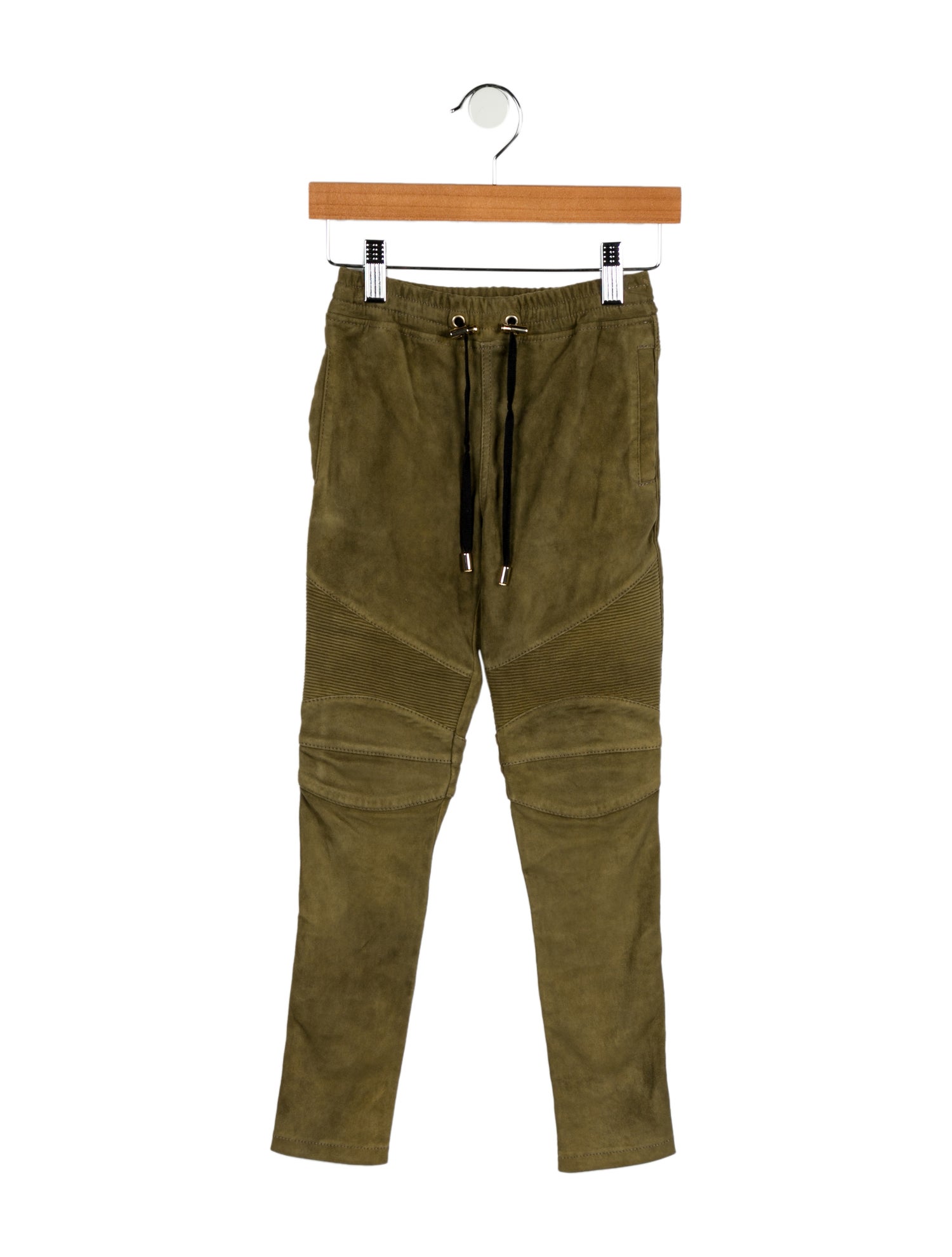 Balmain Boys' Lamb Leather Biker Jeans w/ Tags