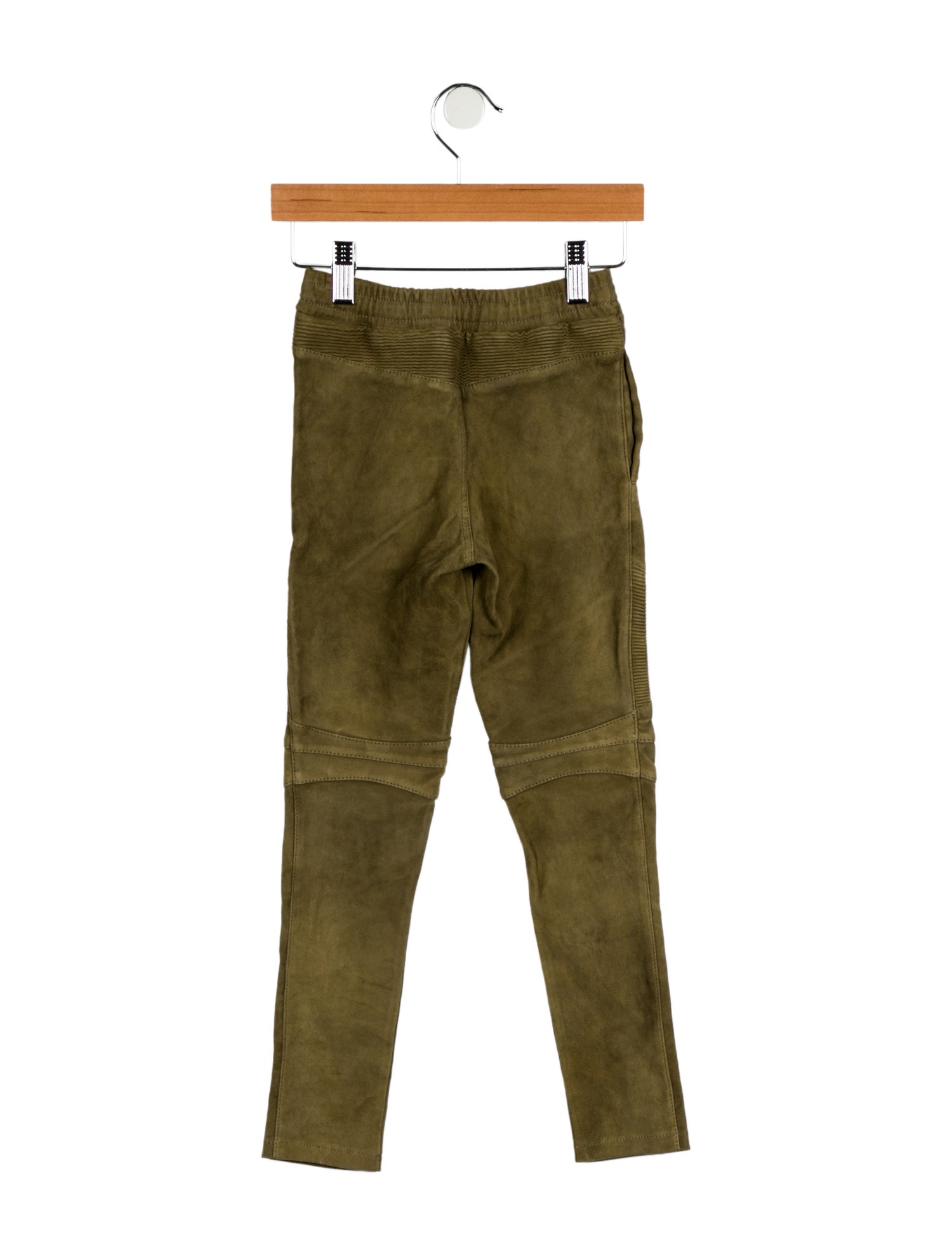 Balmain Boys' Lamb Leather Biker Jeans w/ Tags