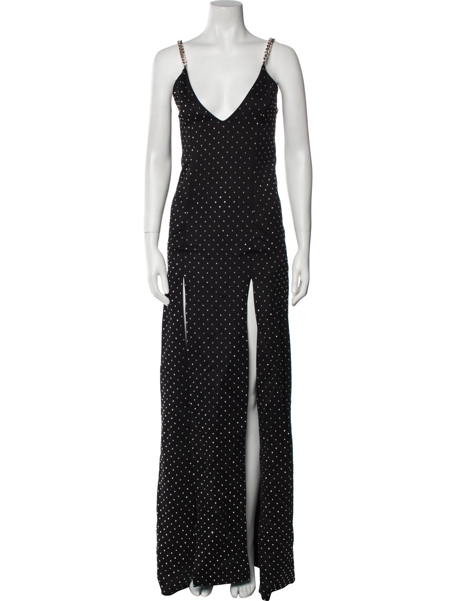 Balmain Polka Dot Print Long Dress