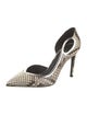 Balmain Snakeskin Animal Print D'Orsay Pumps