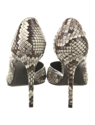 Balmain Snakeskin Animal Print D'Orsay Pumps