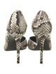 Balmain Snakeskin Animal Print D'Orsay Pumps