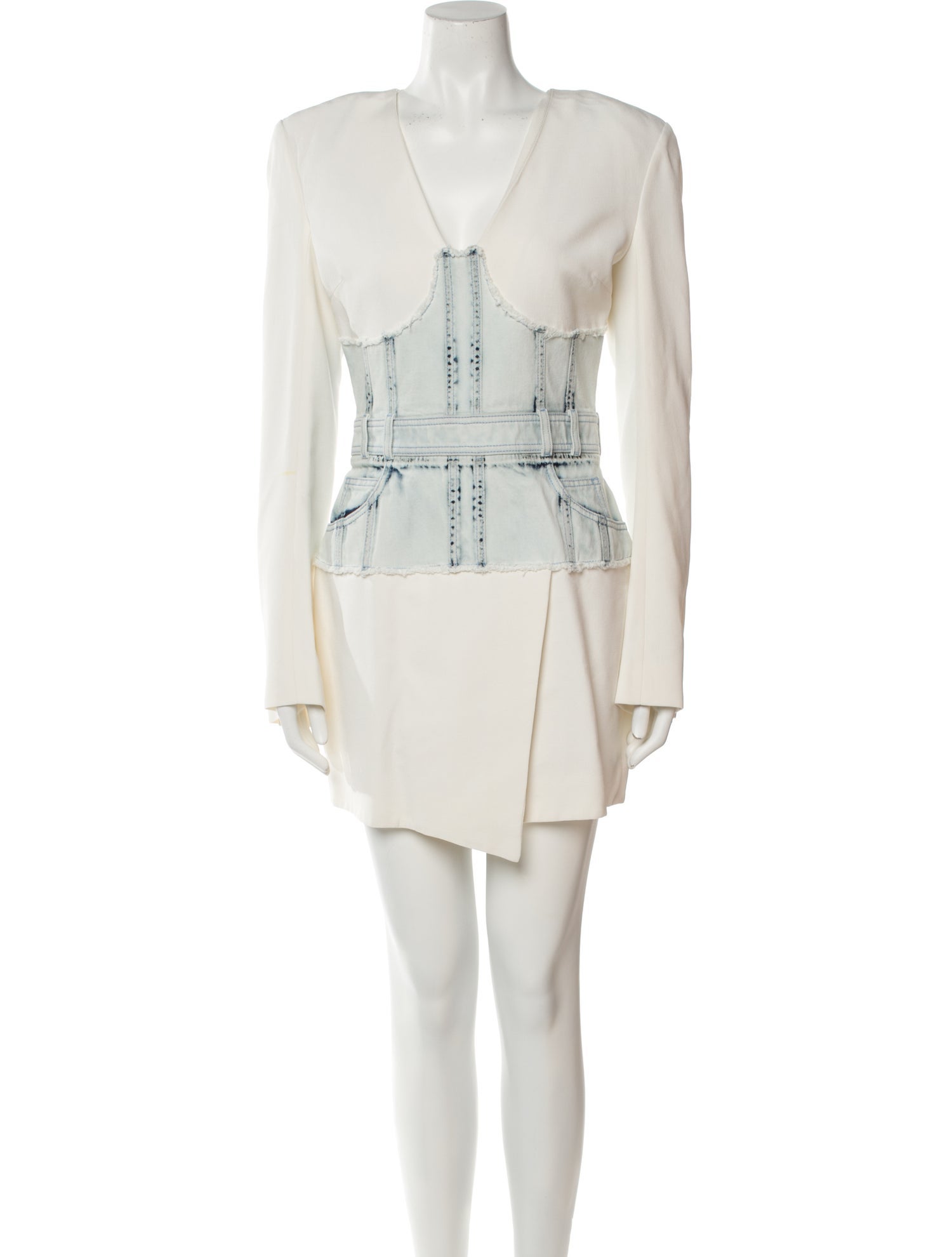 Balmain Scoop Neck Mini Dress