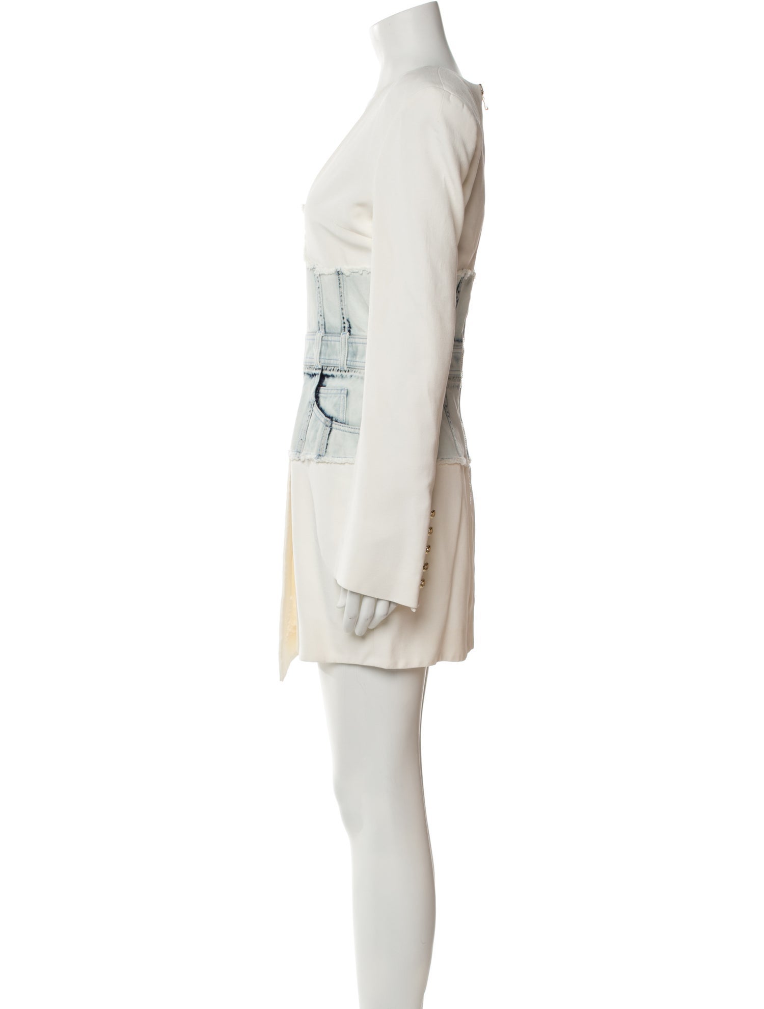 Balmain Scoop Neck Mini Dress