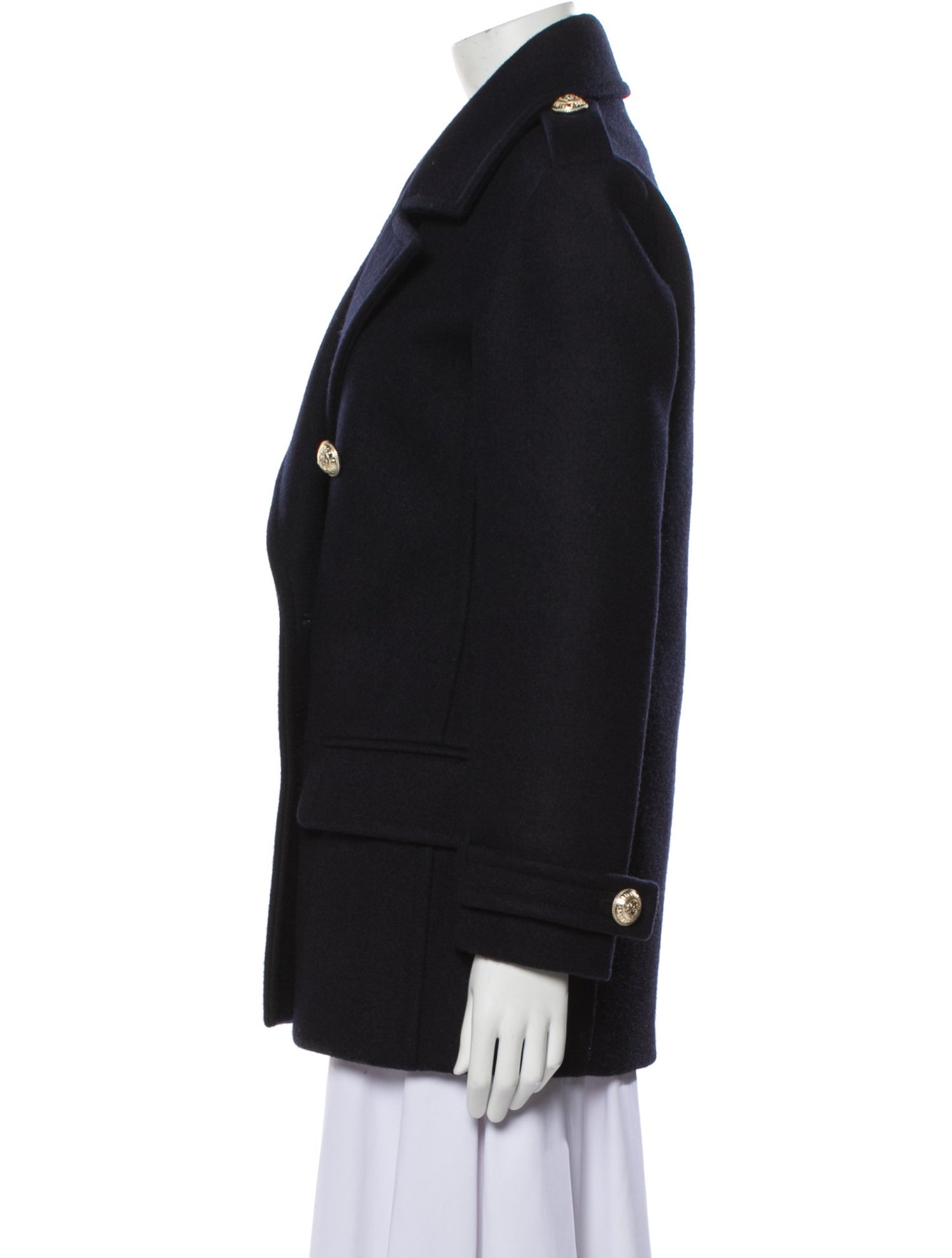 Balmain Virgin Wool Peacoat