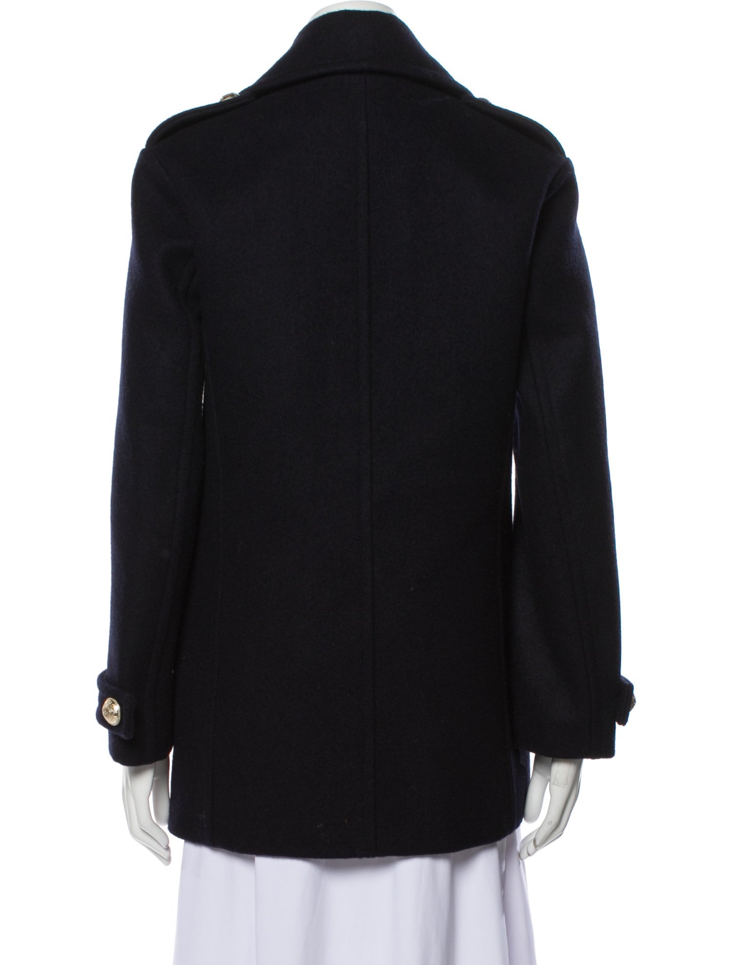 Balmain Virgin Wool Peacoat