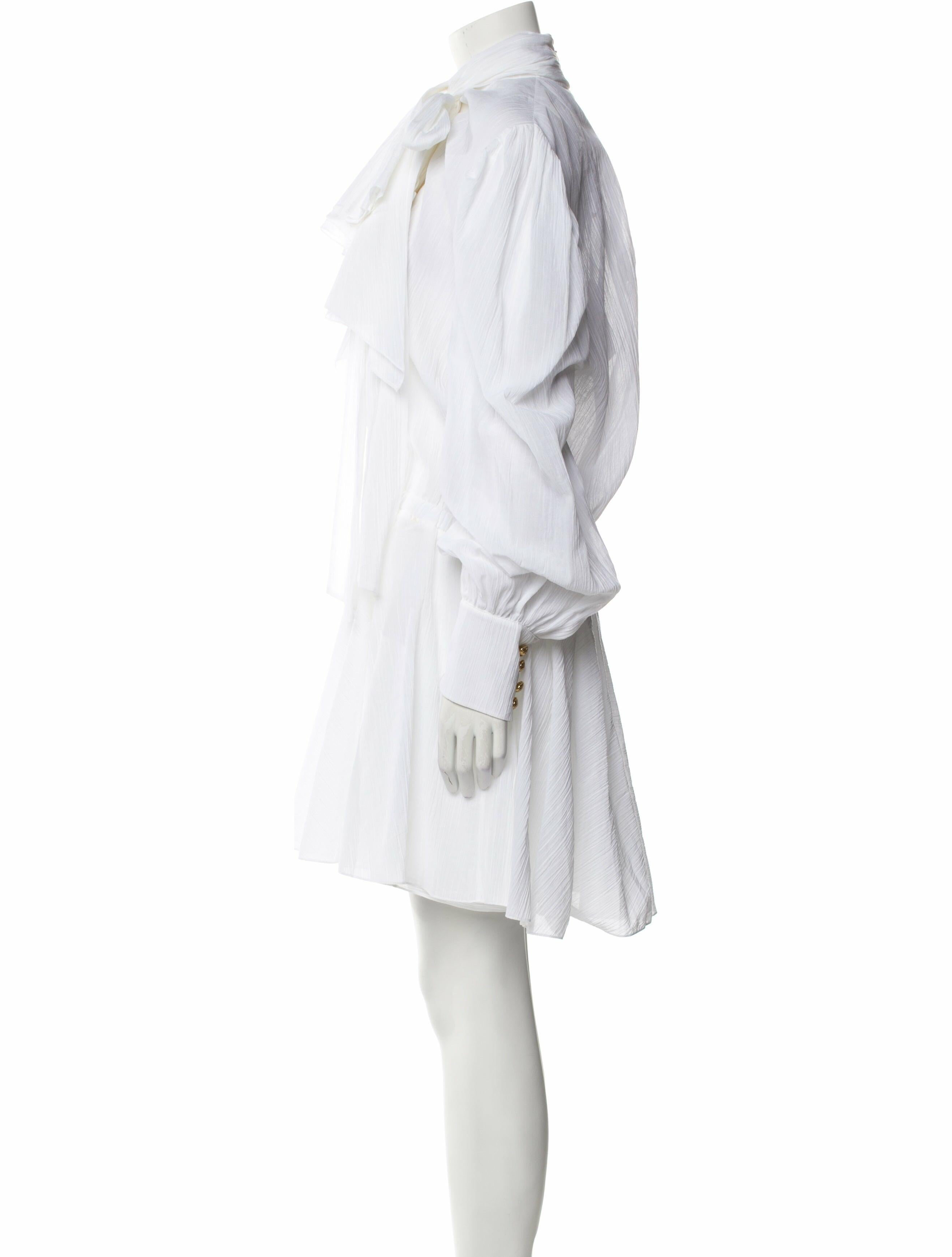 Balmain Mock Neck Mini Dress