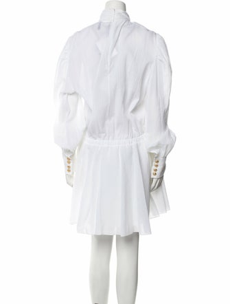 Balmain Mock Neck Mini Dress