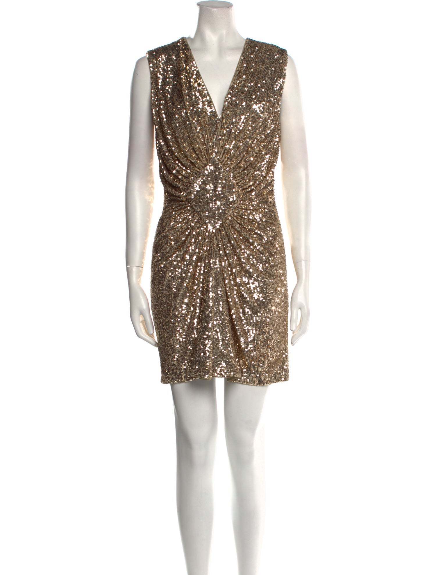 green emerald velvet dress Balmain Fringed Gold Sequined Midi Dress – Runway Catalog main image 0