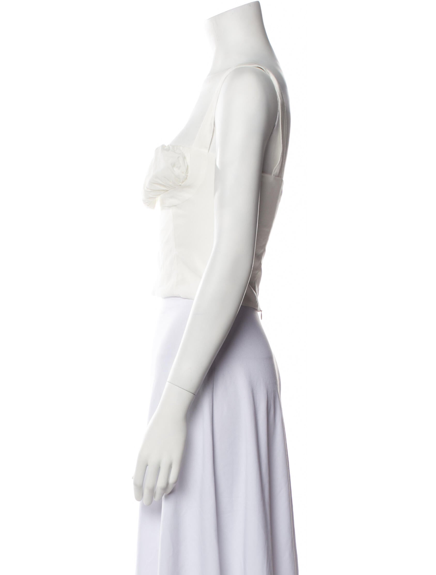 Bambah Square Neckline Sleeveless Crop Top