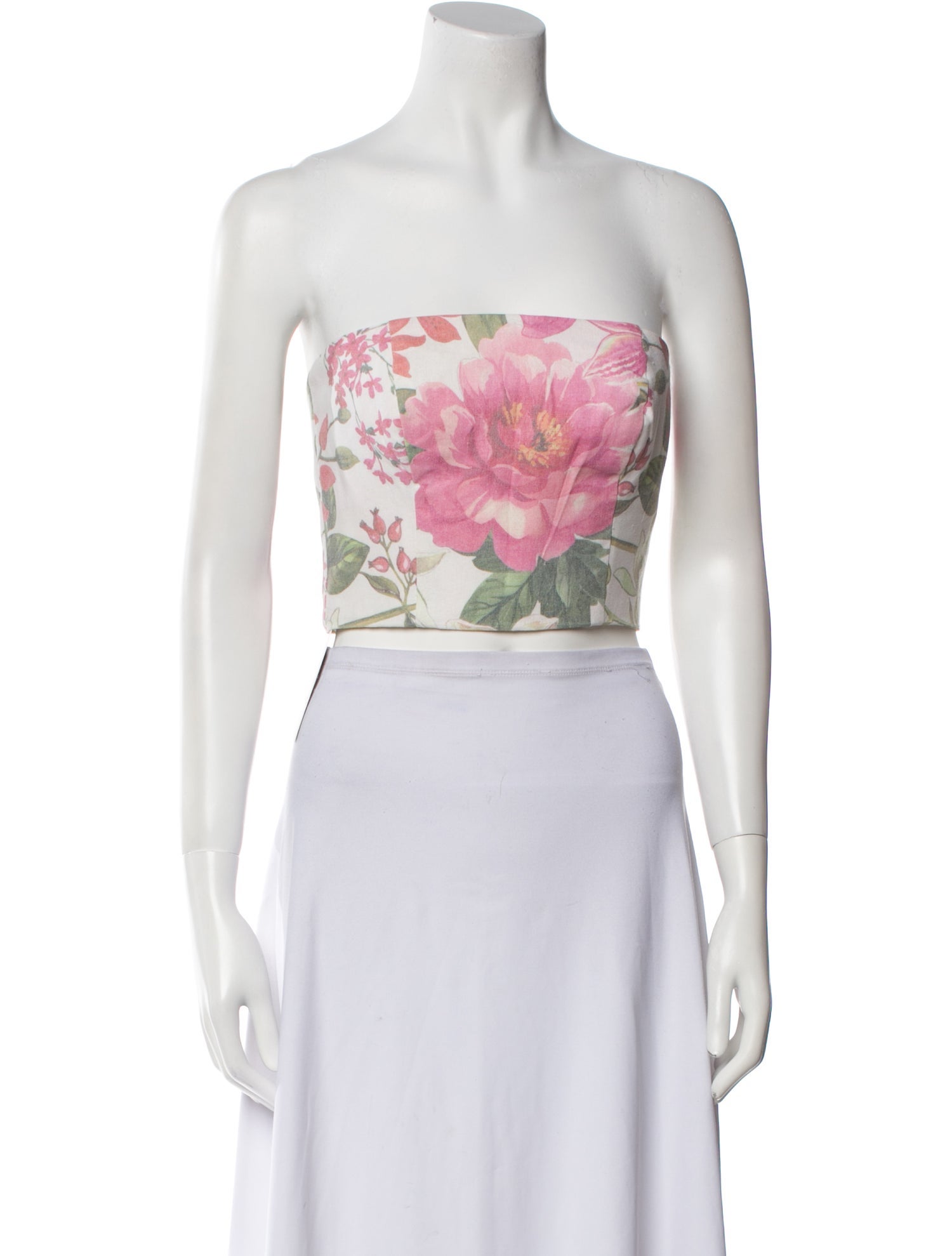 Bambah Floral Print Strapless Crop Top w/ Tags