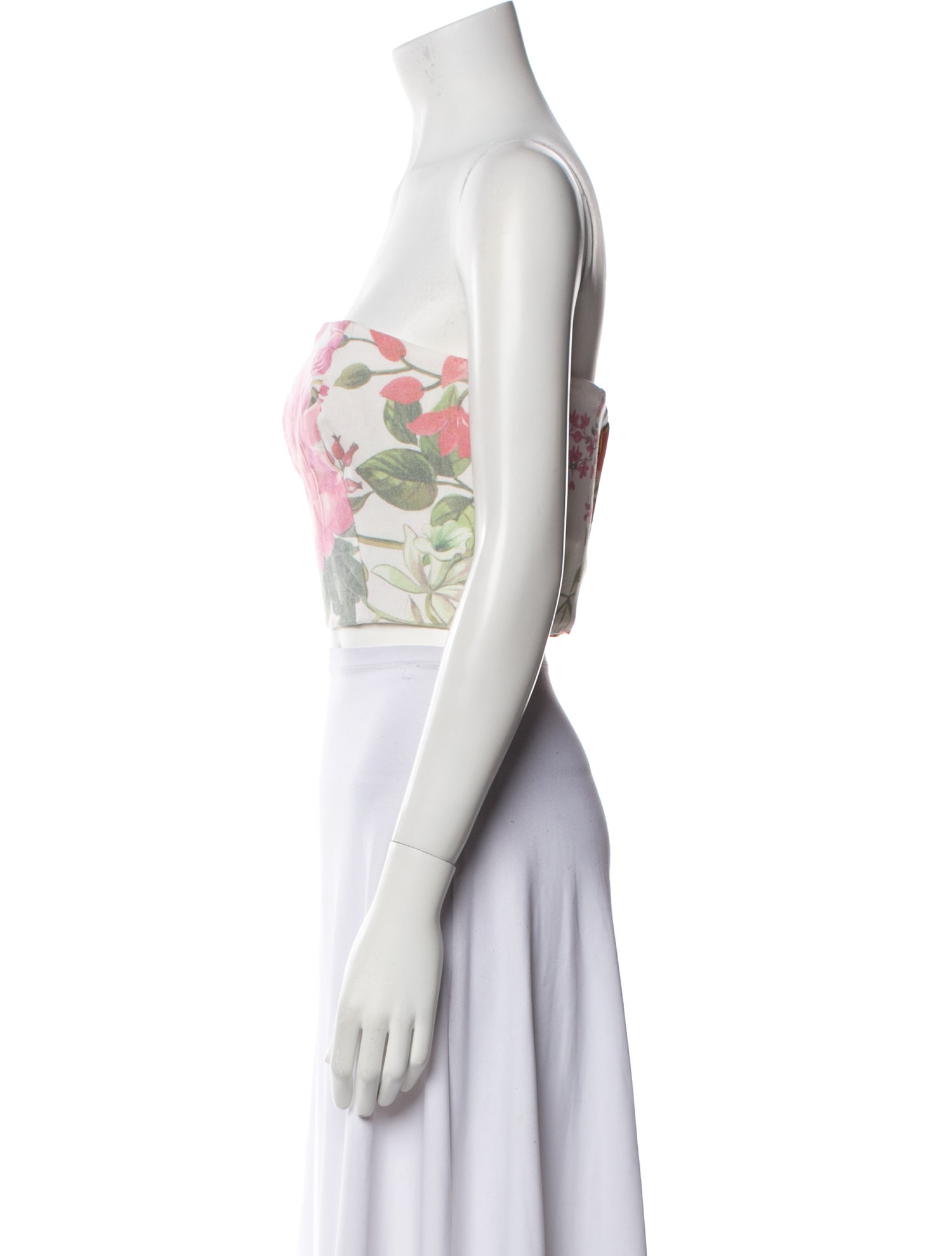 Bambah Floral Print Strapless Crop Top w/ Tags