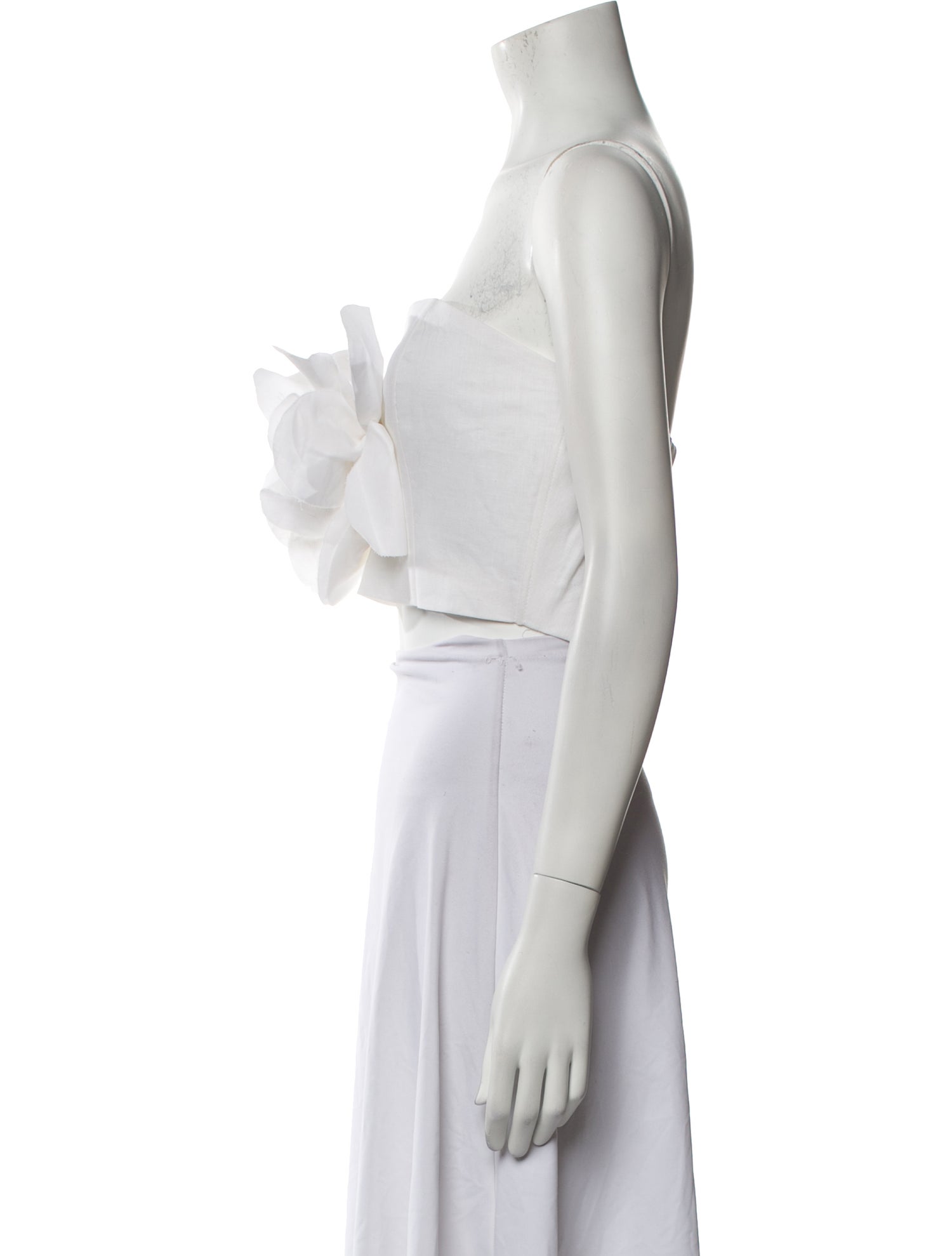 Bambah Linen Strapless Crop Top