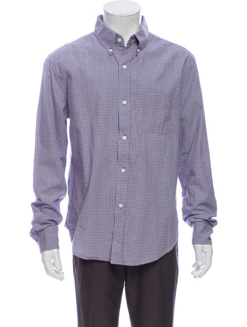 Band of Outsiders Printed Long Sleeve Shirt Blue
