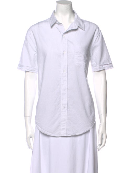 Band of Outsiders Short Sleeve Button-Up Top