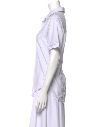 Band of Outsiders Short Sleeve Button-Up Top