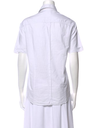 Band of Outsiders Short Sleeve Button-Up Top