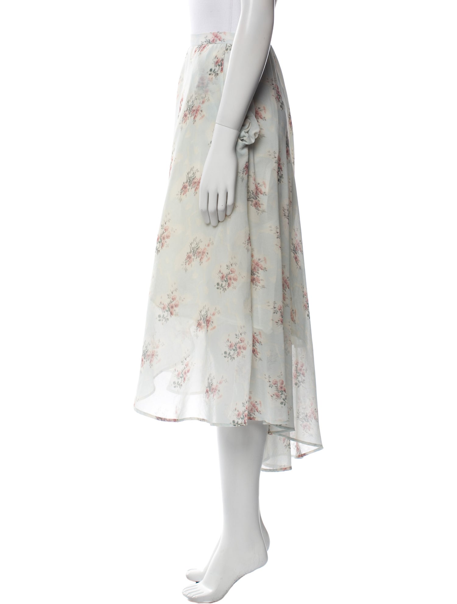 Band of Outsiders Floral Print Knee-Length Skirt