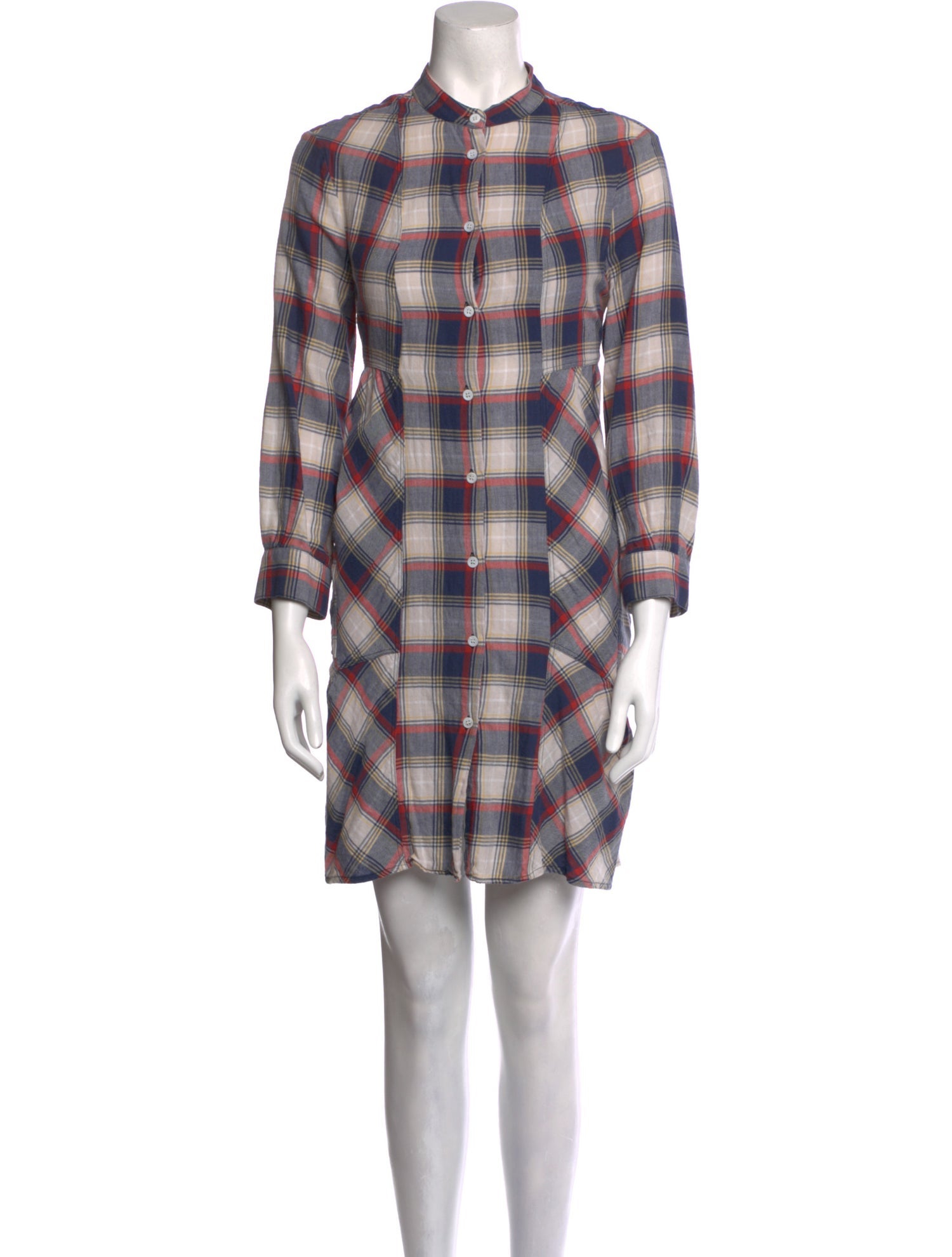 Band of Outsiders Plaid Print Mini Dress