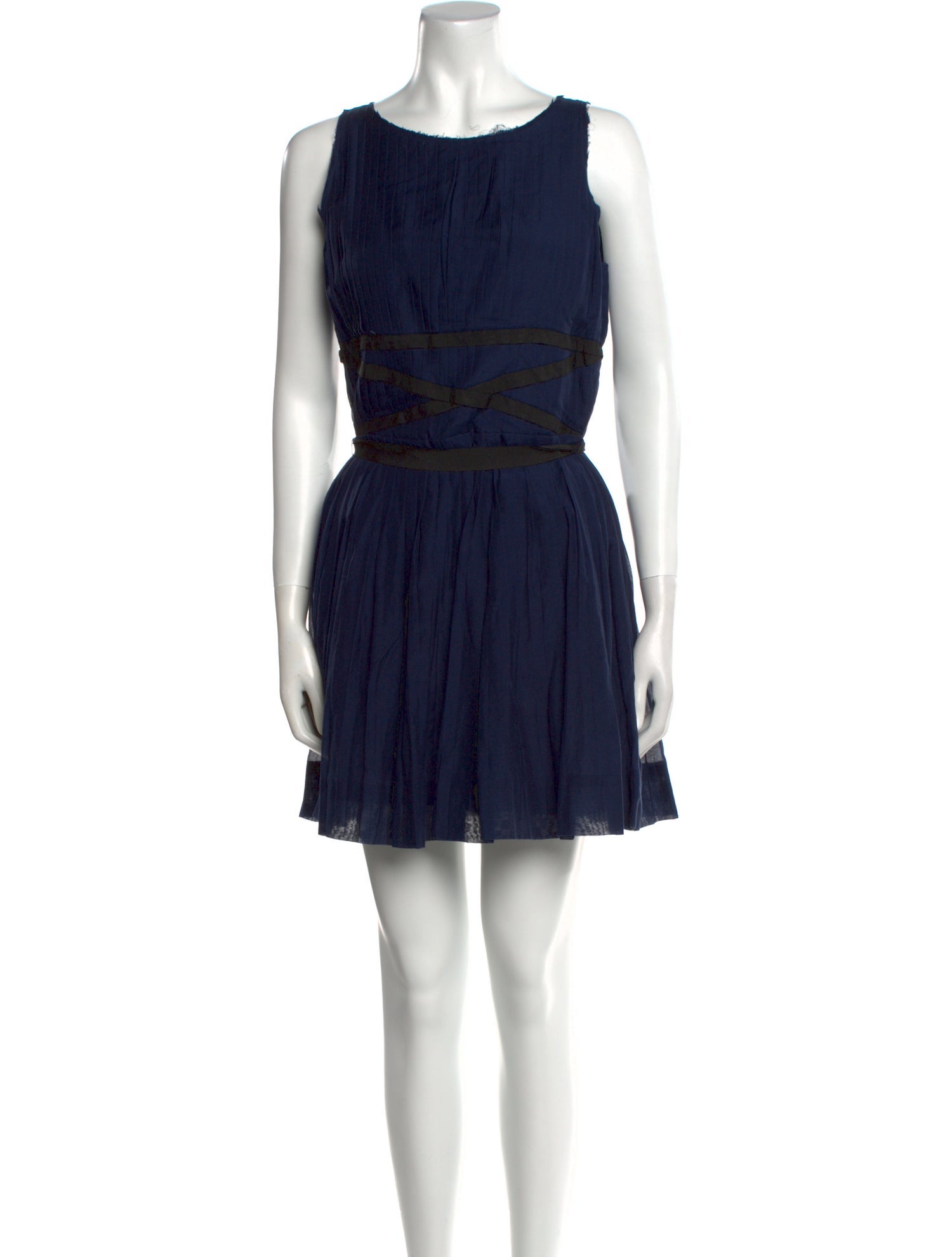 Band of Outsiders Bateau Neckline Mini Dress
